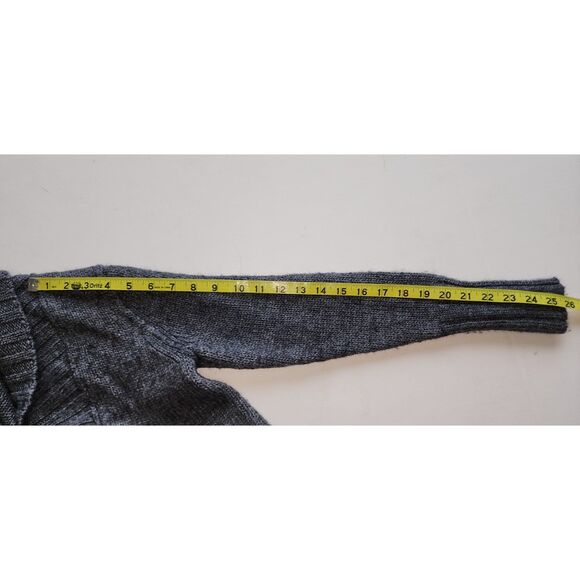 J. Crew Grey Shawl Neck Wool Mohair Blend Sweater Size S - Picture 5 of 6